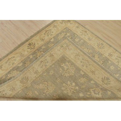 Ziegler Rug 5’1” x 5’2” Grey Wool Traditional Hand-Knotted Oriental Carpet