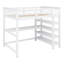 Lit mezzanine avec tablettes de rangement et bureau sous le lit-1408764017
