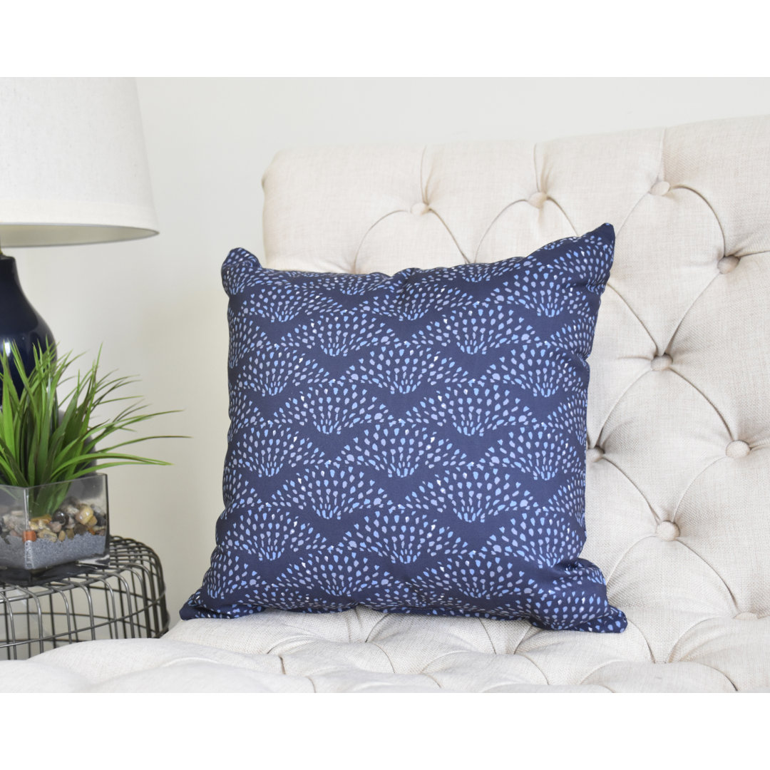 Fickle Florals Fan Dance Square Pillow Cover & Insert e by design 