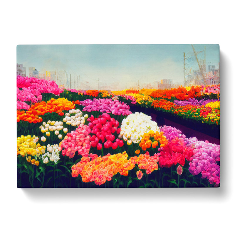 Beguiling Flower Market - Wrapped Canvas, 35cm H x 50cm W x 3cm D