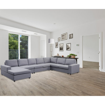 Canapé modulaire réversible modulaire à 7 places 146,5 po Hayden