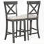 Ensemble de table de salle à manger 6 pièces à hauteur de comptoir avec tablette, 4 chaises et banc, pour des réunions de famille et un design peu encombrant.-1168732625-1168732637-1168732626
