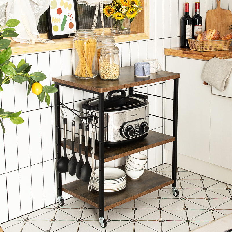 73cm H x 60cm W Utility Cart, Brown