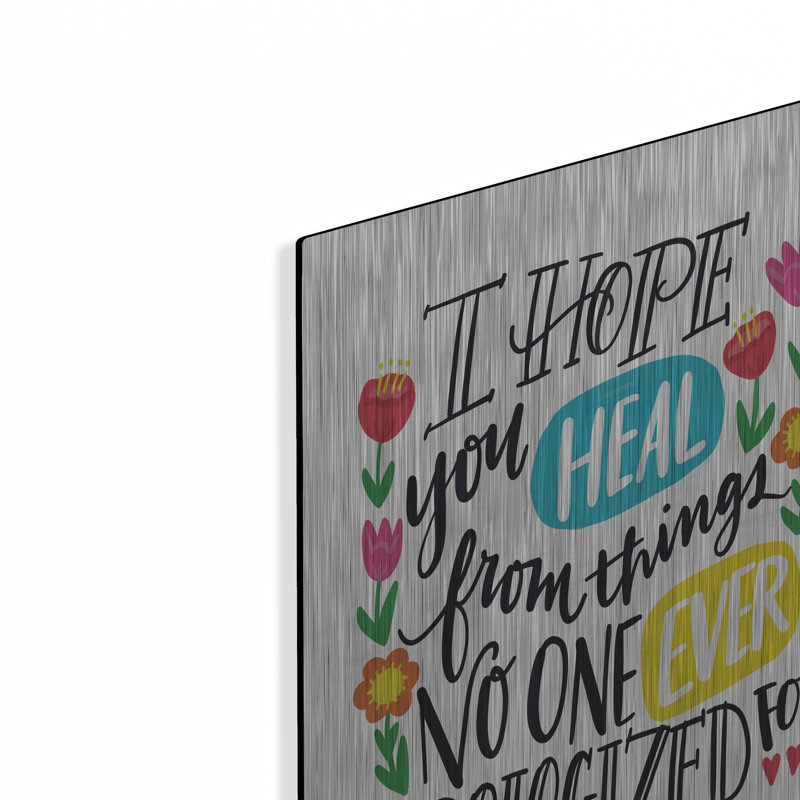  «Heal Apologized» par Elizabeth Caldwell, art mural en métal, 12 po x 16 po, H 16 po x l 12 po