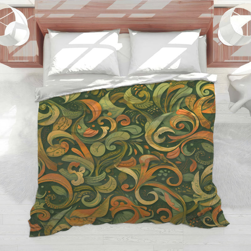 Édredon Intricate Leaf Swirl, Grand lit