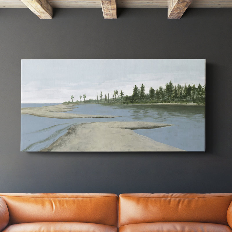 Tide Sands II - Toile tendue avec châssis - Prêt à accrocher, H 24 po x l 48 po