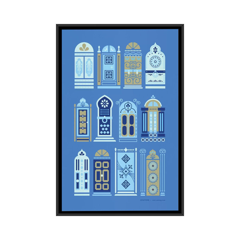 Portes Strickler, H 26 po x l 18 po x P 1,5 po, Toile avec cadre noir, Pas de tapis