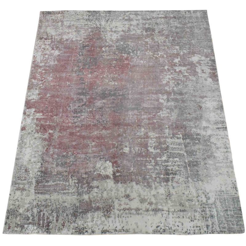 Tapis rouge tissé à la main à plat