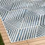 Tapis bleu marine / crème NICOLE MILLER New York-108564835