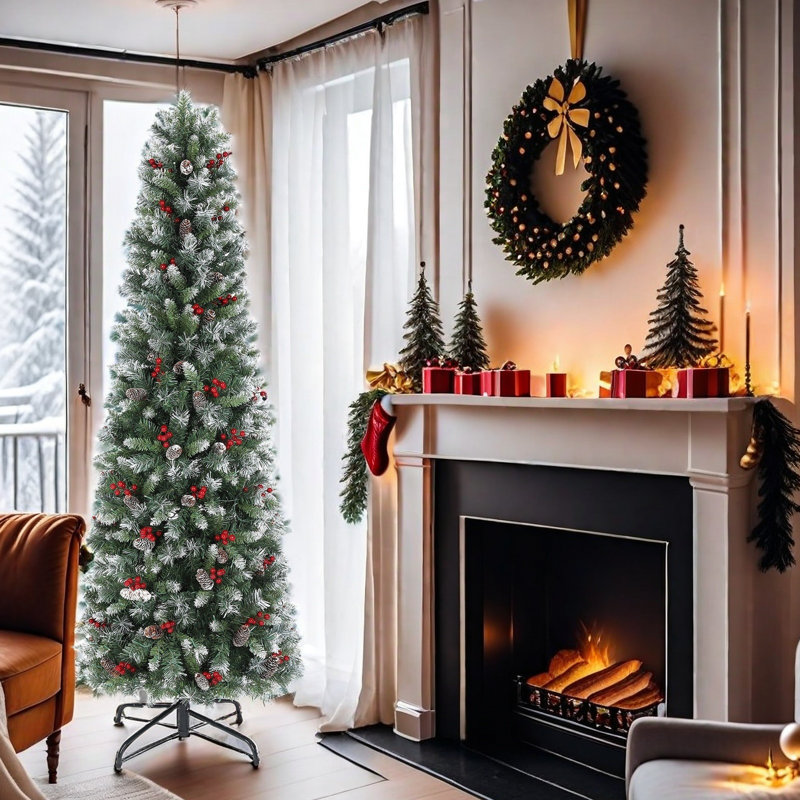 Arbre de Noël artificiel avec 6 lumières à DEL multicolores