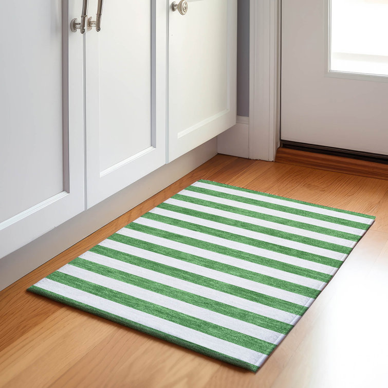Premium Machine Washable Cerrito AMF528 Green Rug
