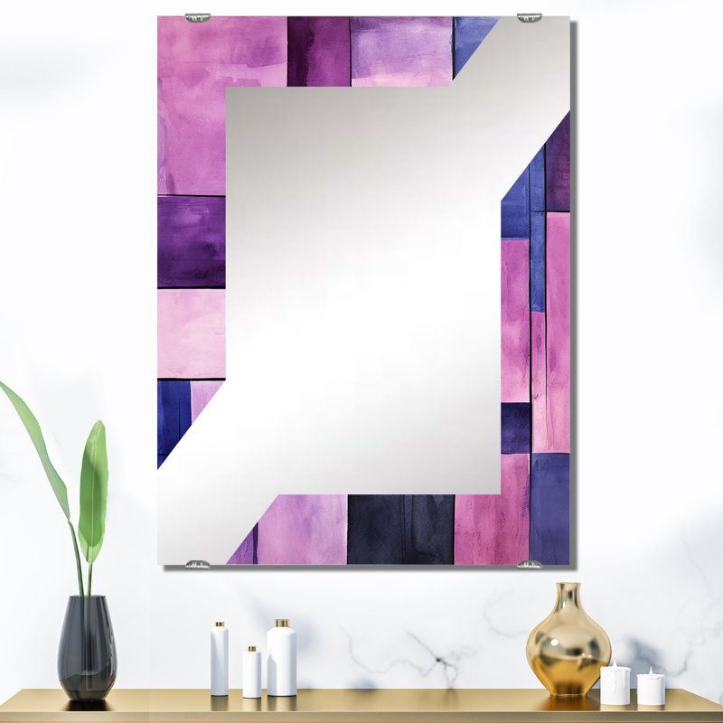Engelke - Grand miroir mural Tachisme MIR136244, 40 po x 30 po