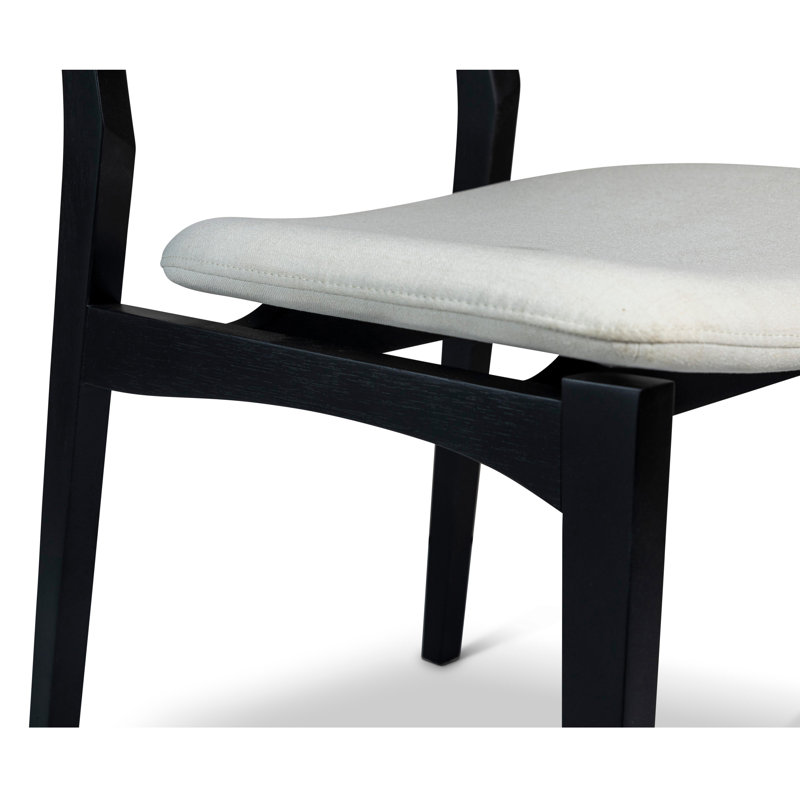 Modern Brazilian Beth Side Chair, Medley Ivory / Nogal