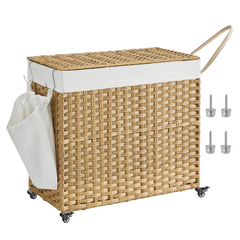 Laundry Hamper with Handles, Beige