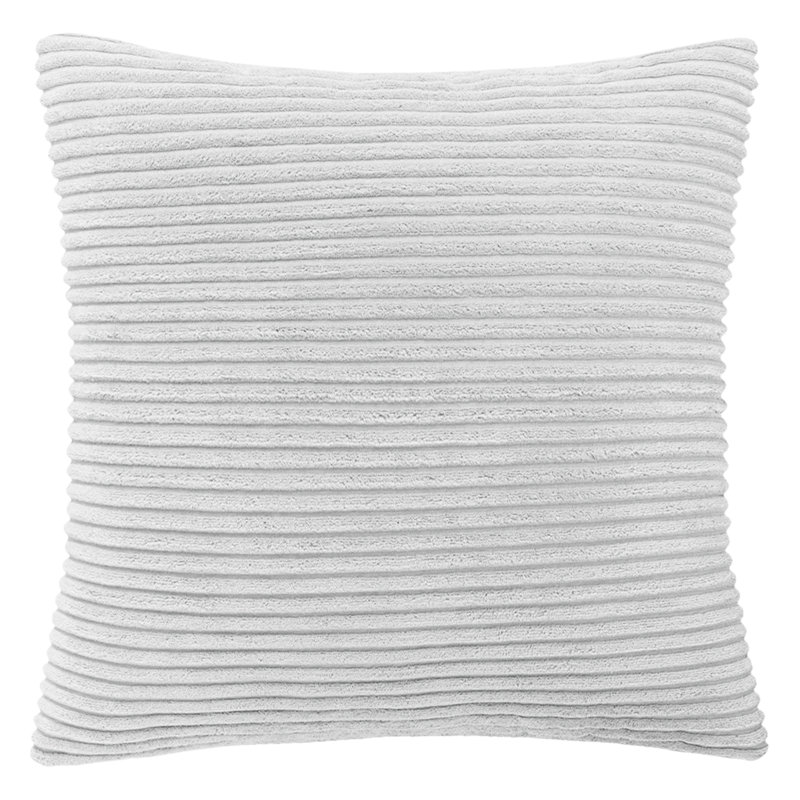 Aspire Homeware Striped Square Velvet Cushion Cover, White, Pack of 2