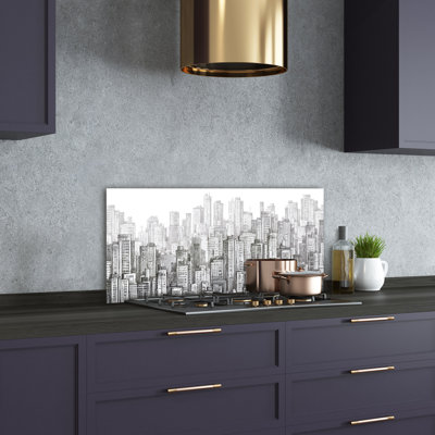 Coira 50cm W x 100cm L Glass Peel and Stick Panel