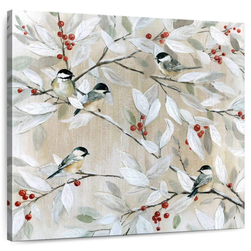 Brampt Winter Chickadees, 24" H x 24" W