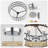 3-Light Crystal Ceiling Light Fixture Semi Flush Mount Chandelier with Drum Shade-943180878