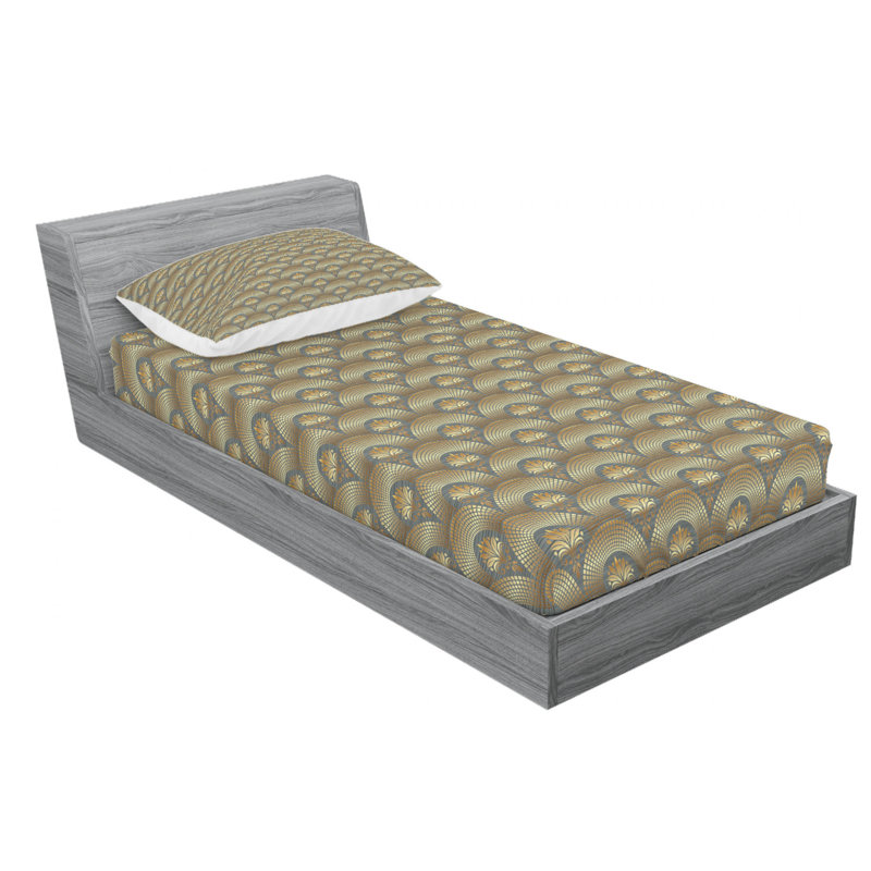 Microfiber Damask Sheet Set, Twin Sheet Set with Fitted Sheet
