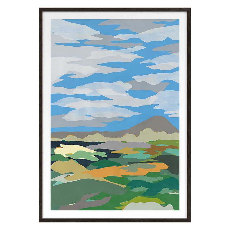 Camoscape 1 Print by Goderwis, Kyle, Gray Framed, 41" H x 29" W x 2" D