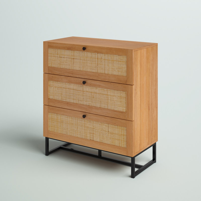 Reese 80cm W 3 - Drawer Chest of Drawers, Oak