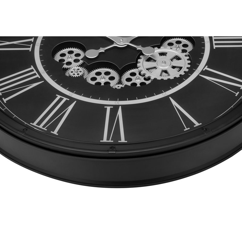 Rond, mécanisme d'engrenage, grande horloge murale