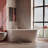 59" Acrylic Freestanding Bathtub, Deep Soaking Tub with Non-Slip Base, cUPC Certified Free Standing Tub, Chrome Drain Bath Tub, Modern Tub for Bathroom, White