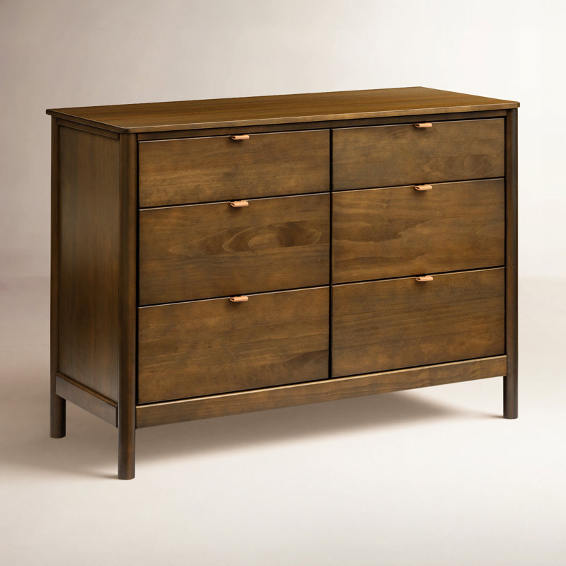 Bondi 6 Drawer Double Dresser, Brown