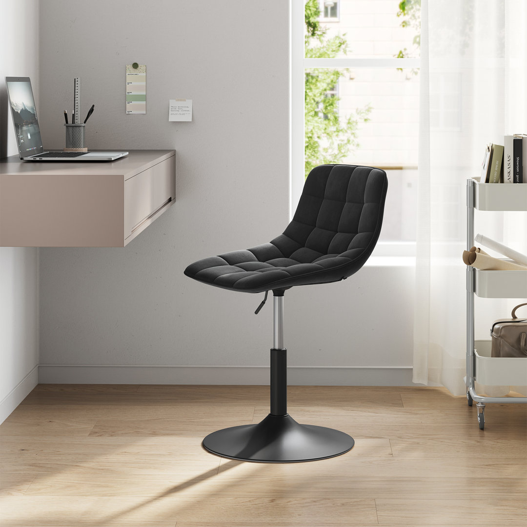 Tarquin Swivel Upholstered Adjustable Height Counter Stool