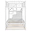 Lit simple superposé simple avec échelle de rangement, bois massif à profil bas pour enfants, garçons et filles, blanc-2090397267