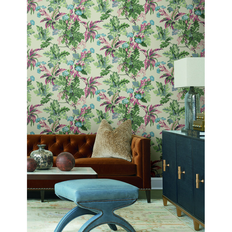 Briarwood Floral Wallpaper Double Roll, Taupe