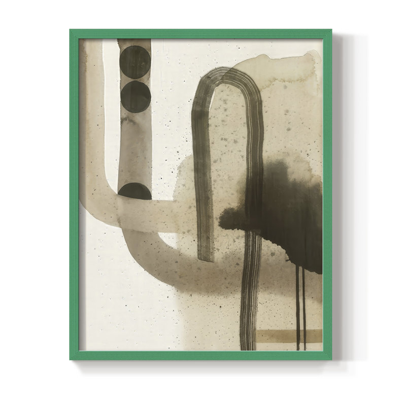 «Muddy Mécanismes II», reproduction encadrée - bois massif, H 30 po x l 24 po, Vert