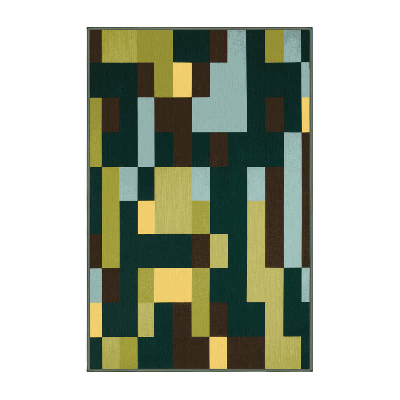 Square Sediments Rug, Rectangle 2' x 3'
