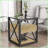 Space-Saving Natural Wood Coffee Table for Living Room - Tempered Glass Top, Easy-Clean &amp; Smart Storage-924908020