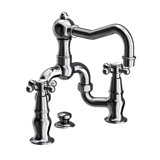 Chesterfield Bathroom Bridge Faucet with Drain Assembly