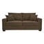 Canapé 69 pouces à deux places en tissu texturé, canapé rembourré confortable avec 2 coussins décoratifs et pieds en plastique robustes pour le salon, l’appartement, le bureau, le café-1890934676