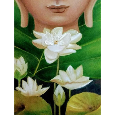 Gyanodaya - Gautam Buddha | Oil And Acrylic On Canvas | By Jolly Sharma