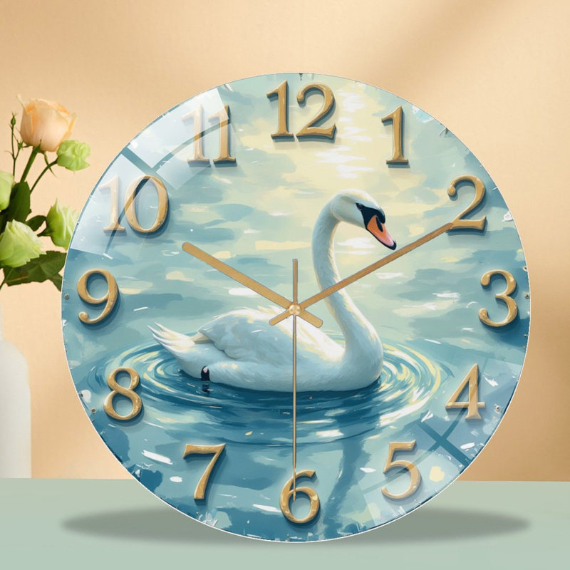 Horloge murale Swan - Horloge murale 12 po