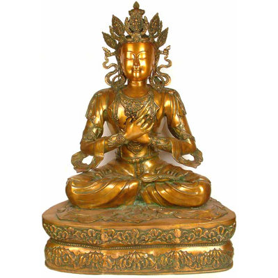 Bouddha couronné de grande taille