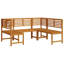Garden Bench Set Solid Acacia Wood Outdoor Furniture Rustic Patio