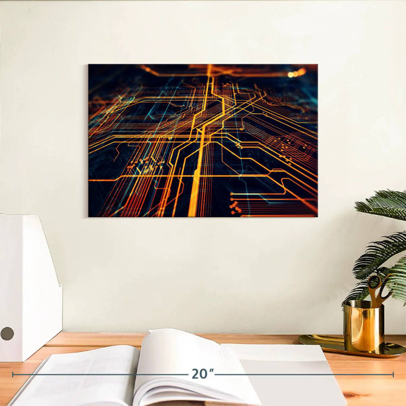 Keiri Circuit Board, 8" H x 12" W