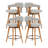 Swivel Linen Upholstered Bar Stools 26" Counter Height-1297837829-1297837828