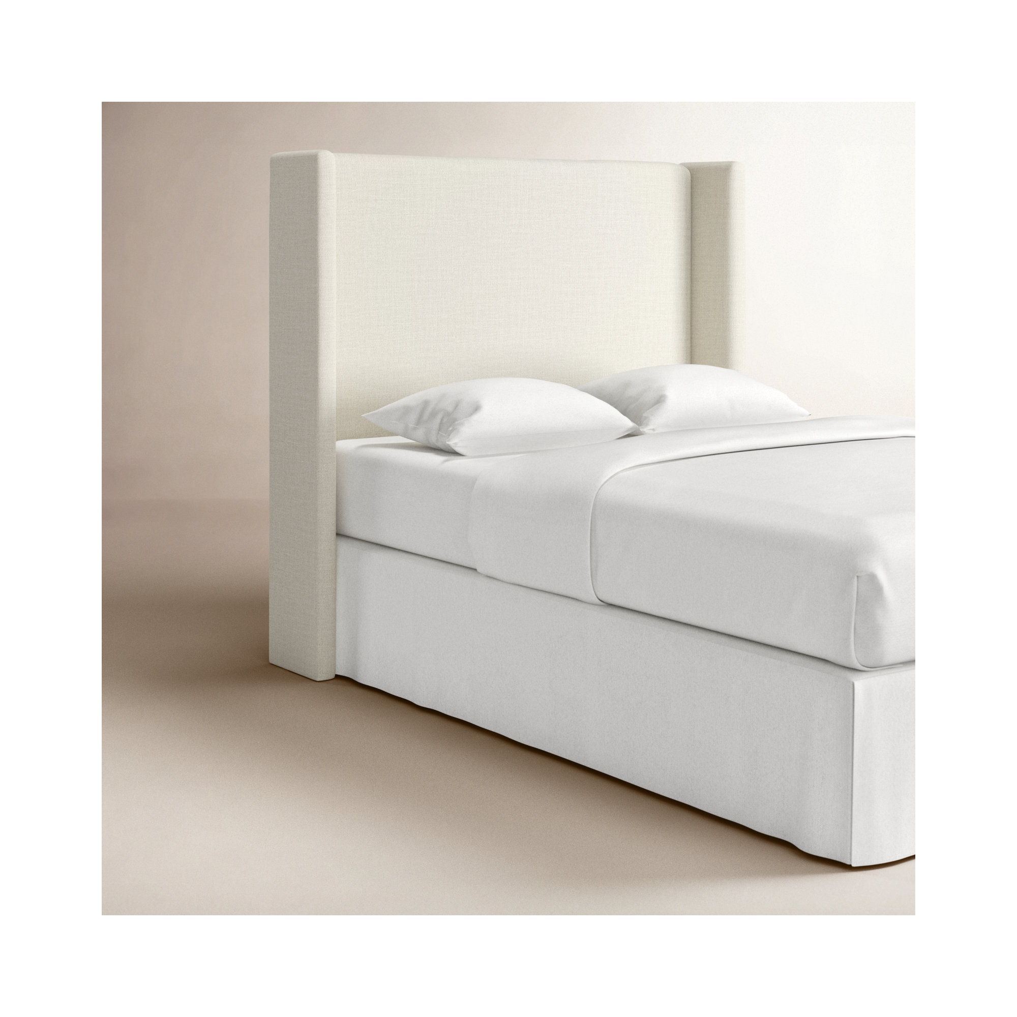 Bellfield Upholstered Headboard, Full, Zuma Charcoal Textured Linen