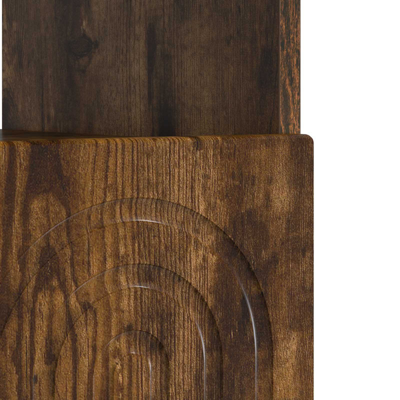 TV Stand, 43cm H x 81cm W x 35cm D, Smoked Oak