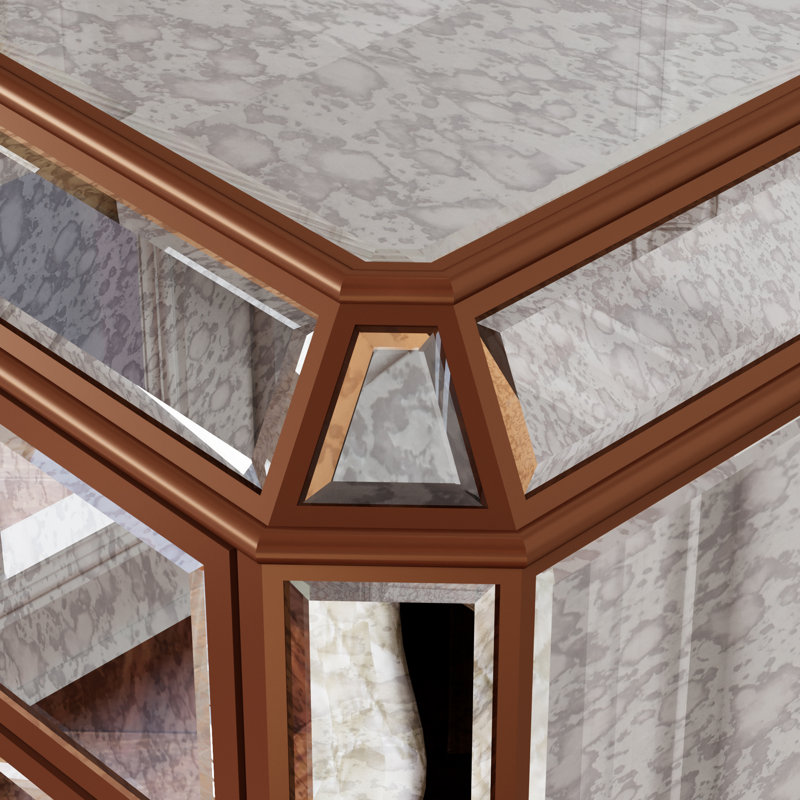 Table de chevet en verre Mirell