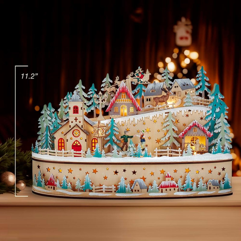 Illuminez le village de Noël avec le père Noël