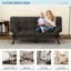 Canapé-lit futon de 71 po avec accoudoirs et dossier réglables, causeuse convertible multifonctionnelle pour salon, appartement, bureau-1693468369-1709616489