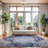 Koressa Oriental Blue Machine Washable Area Rug-9517372