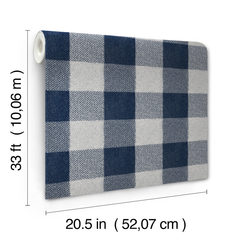 Lumberjack Wallpaper, Blue