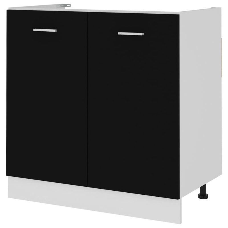 Sink Base Cabinet 80X46x81.5 Cm, Black